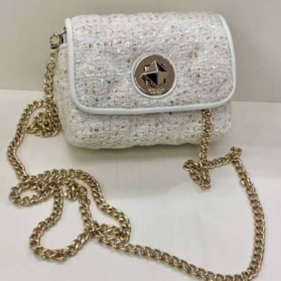Kate Spade Natalia Sequin Tweed Fabric Micro Bag - Picture 1 of 4